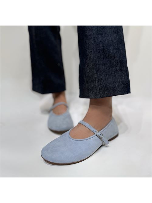 Ballerinas aus Wildleder mit Riemchen IL LACCIO | 5164SUEDEJEANS